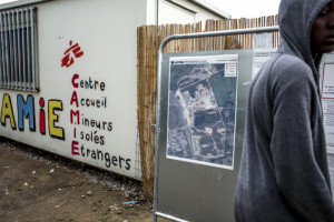 18 octobre 2016 : Association "AMIE" (centre d'accueil pour mineurs isolés étrangers) dans la "Jungle" de Calais, à quelques jours du démantèlement final du plus grand bidonville d'Europe. 